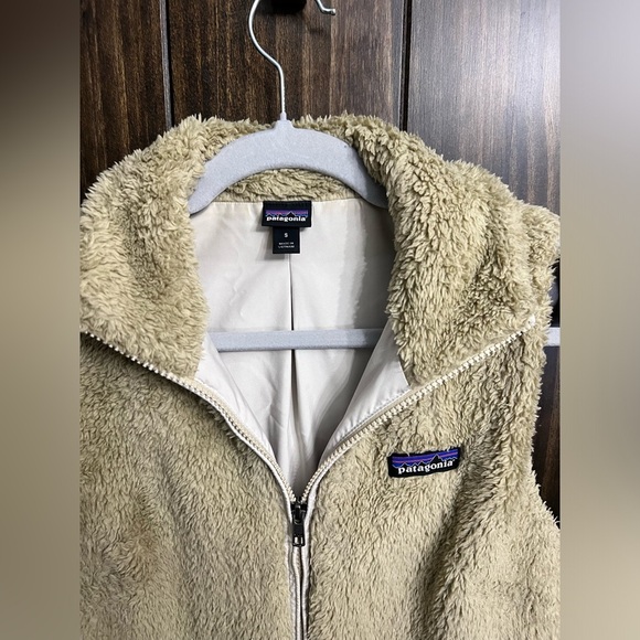 Patagonia Los Gatos Fleece Vest Tan Beige Full Zip Women's Sherpa Size:Small - Picture 5 of 8
